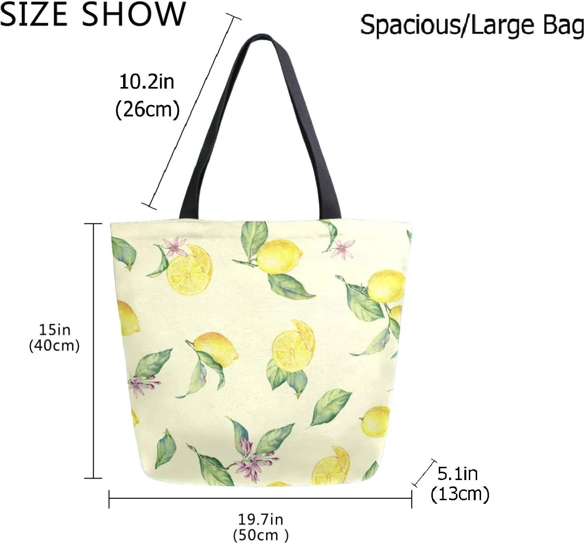 Stylish Print Extra Large Shoulder Tote Bag for Beach Travel Weekender Gym Grocery Shopping