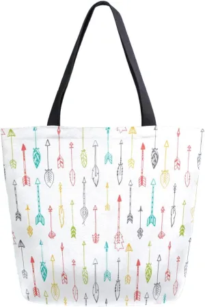 Stylish Print Extra Large Shoulder Tote Bag for Beach Travel Weekender Gym Grocery Shopping