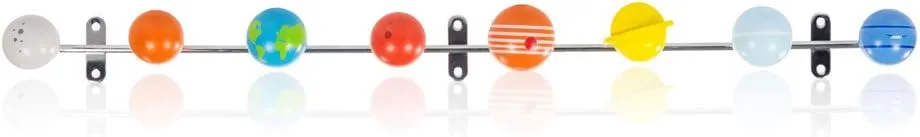 SUCK UK Solar System Coat Hooks - Decorative Wall Mounted Wooden Hanging Rack