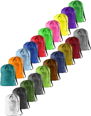 Summer Camp Laundry Bag, Heavy Duty w/Shoulder Strap, 22" x 28", Child Size, Small for Cruise, Water Resistant, Holds 2 Loads or 35 lbs, Dorm, Store Blankets, Yarn, Fabric & Clothes (BLACK)
