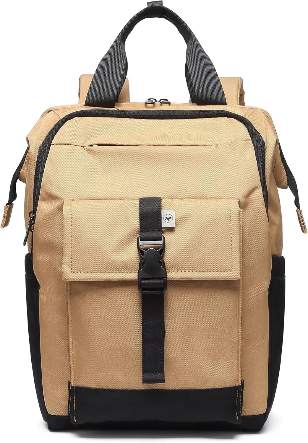 SUNNY BIRD Laptop Backpack, 15.6 Inch Laptop Work Bag, Wide Open Casual Daypack for Women, Men and Adult (Brown)