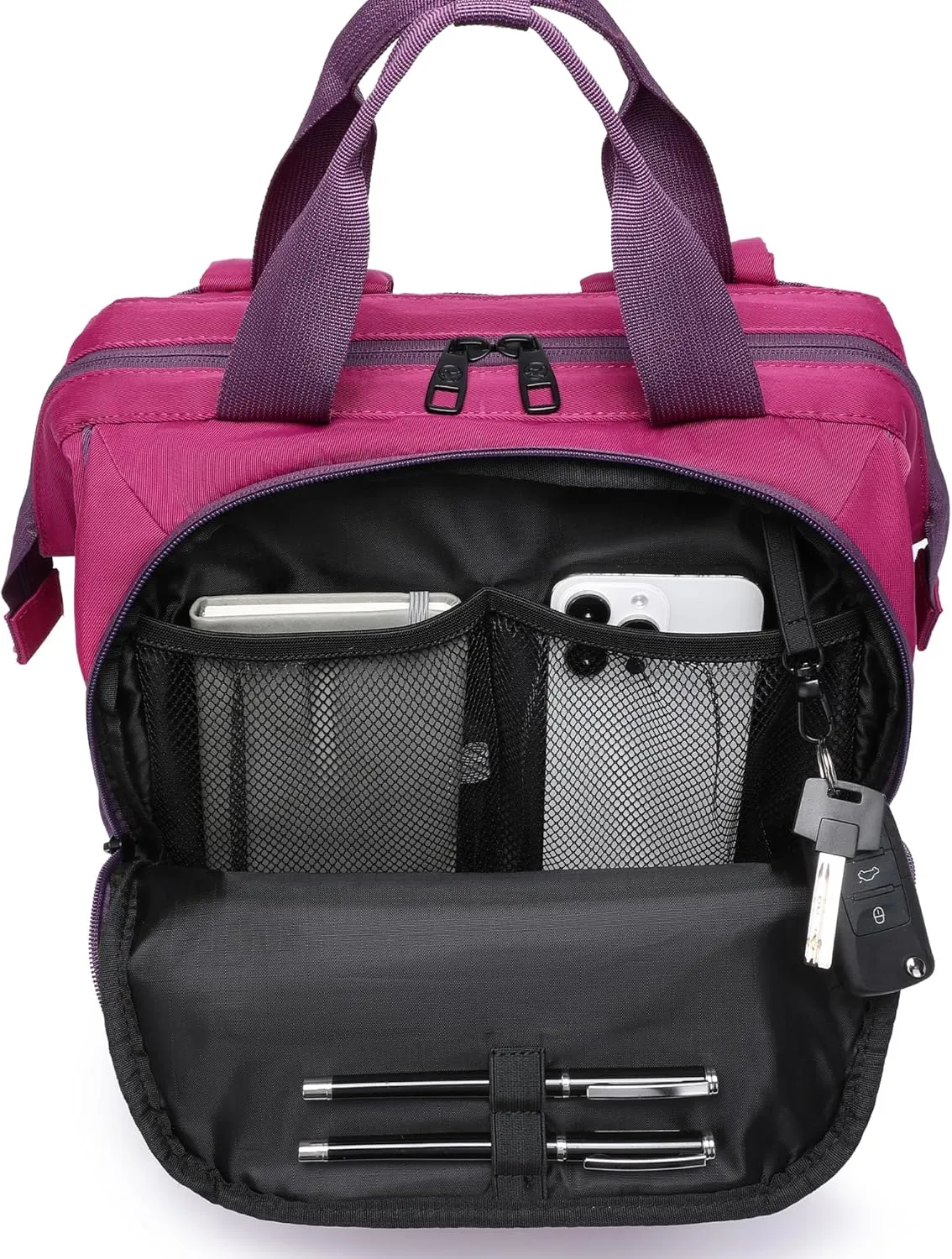SUNNY BIRD Laptop Backpack, 15.6 Inch Laptop Work Bag, Wide Open Casual Daypack for Women, Men and Adult (Purple)