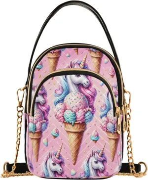 Sunset Dolphins Jumping in Water Cross Body Bag for Woman Travel Triple Zip Small Shoulder Purse, Small Sling Bag