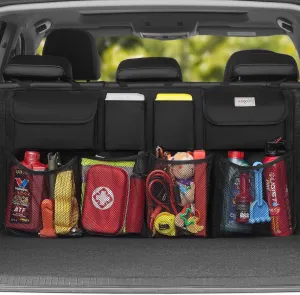 SURDOCA Hanging Trunk Organizer for SUV, [UPGRADED 7 Times] Car Organizers and Storage, Car Accessories Interior, Space Saving Expert