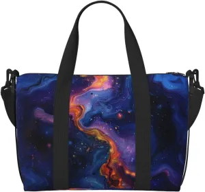 surface abstract liquid print Travel Duffel Bag, Sports Tote Gym Bag, Swim Pool Bag Large Shoulder Tote Bag for Beach Weekender