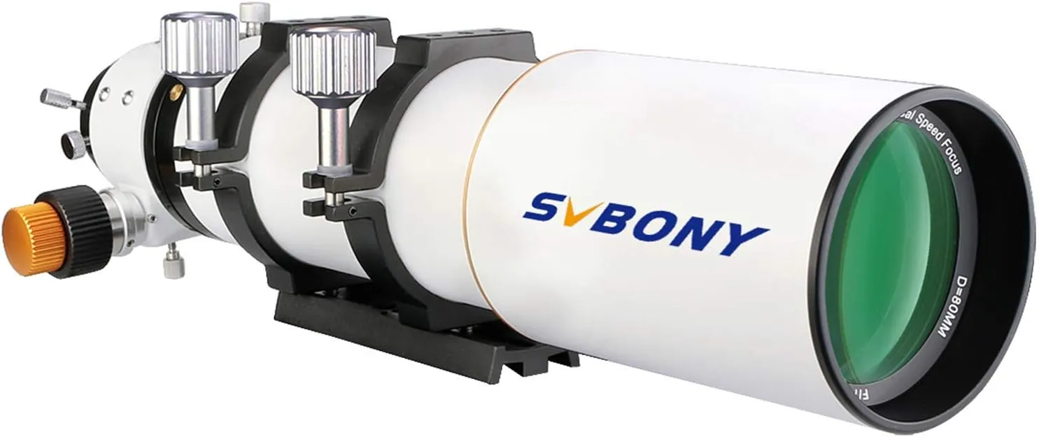 SVBONY SV503 Telescope Tube, 80mm F7 Telescope OTA with Focal Length 560mm & ED Lens for Adults & Beginners High Powered, Compact and Portable Tube for Exceptional Viewing and Astrophotography