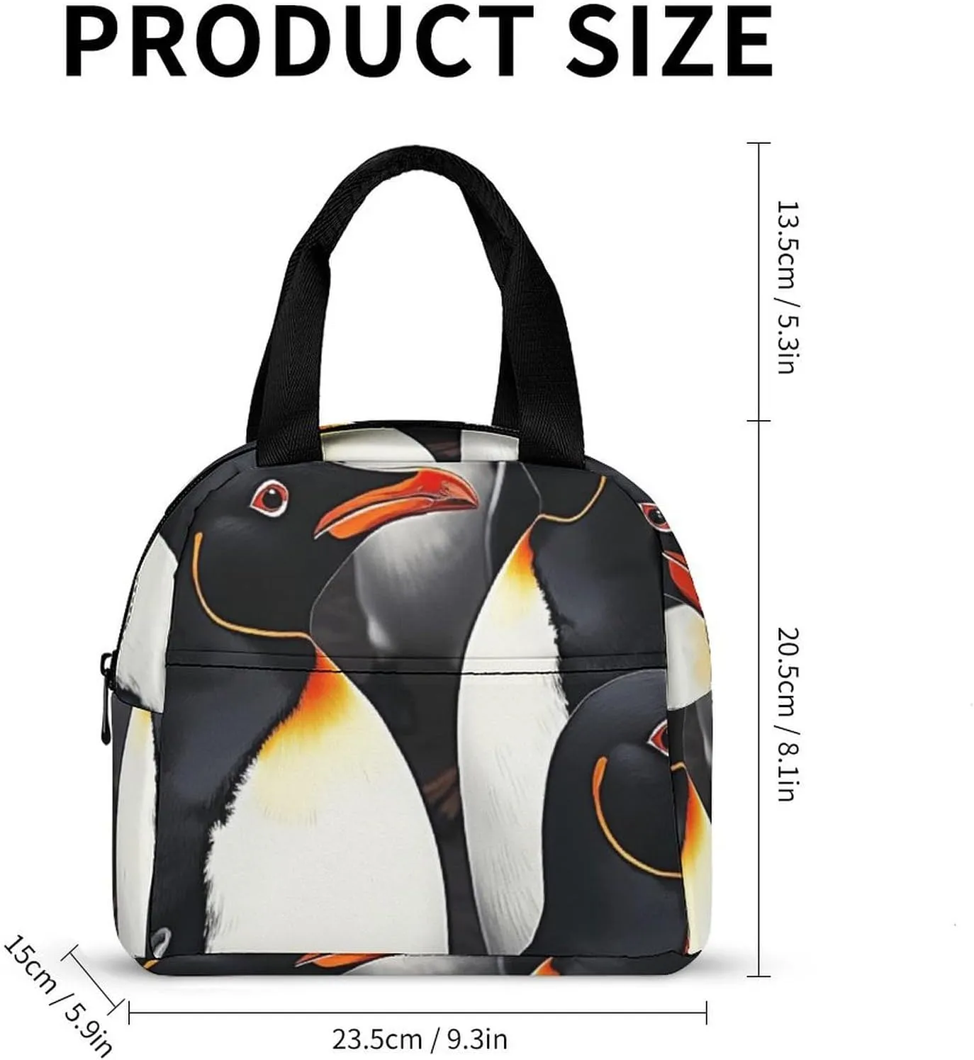SWEET TANG Waterproof Insulated Lunch Bag Compatible with Puffin Bird for Office, Large Thermal Cooler Tote for Adults Travel