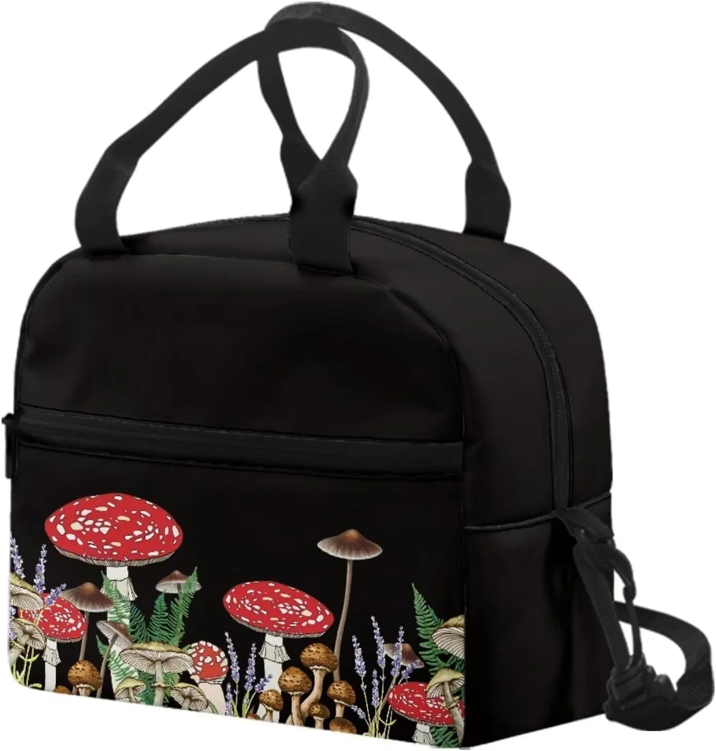SYtrade Mushrooms Fungi Nature Lunch Bag Insulated Lunch Box Cooler Tote Bag For Kids Teens