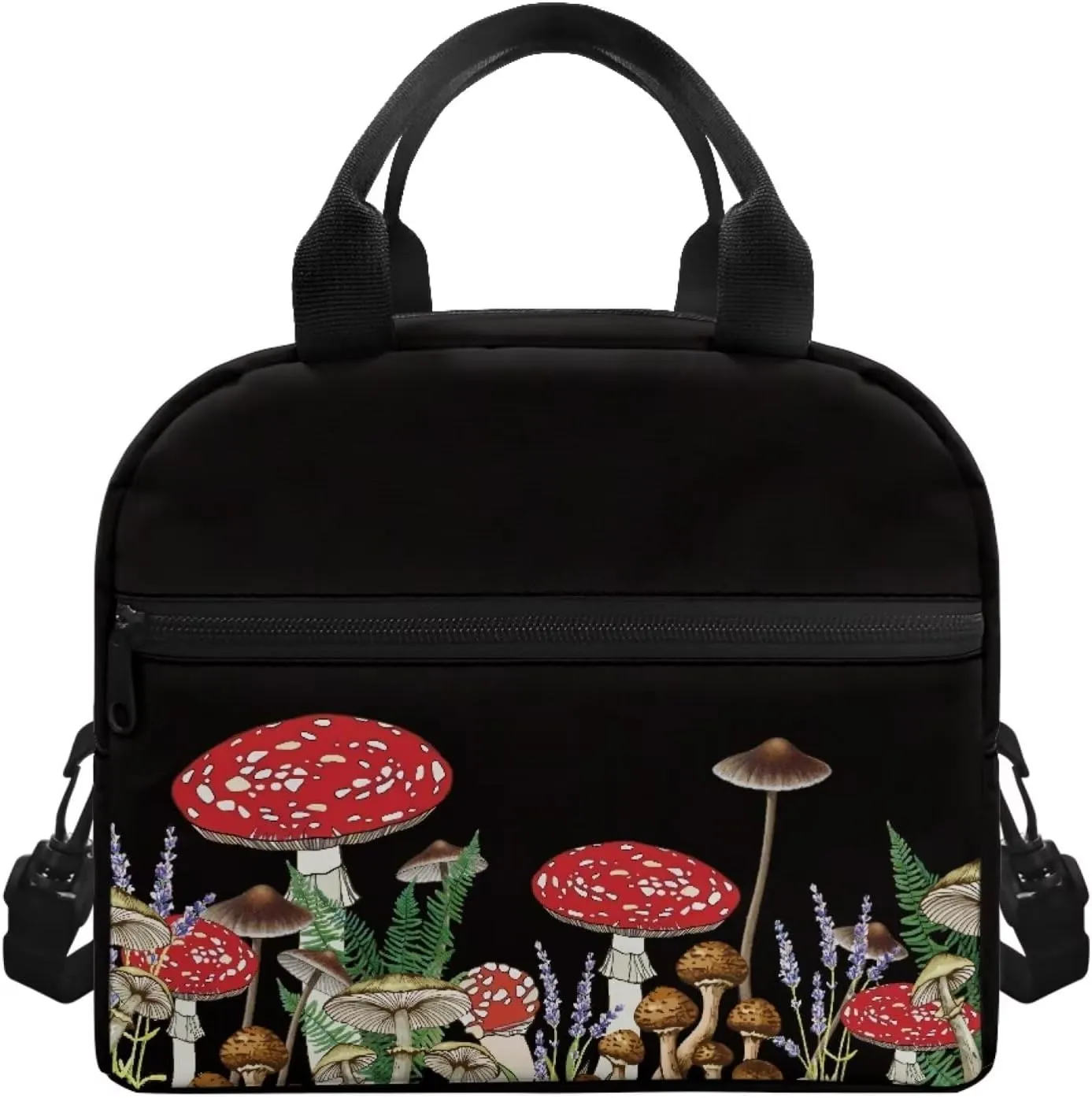SYtrade Mushrooms Fungi Nature Lunch Bag Insulated Lunch Box Cooler Tote Bag For Kids Teens