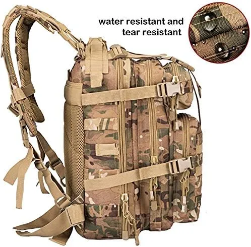 Tactical Backpack, Tactical Backpack for Men, Military Backpack for Bug Out Bag Supplies, Army Bag Hiking Backpacks, Heavy Duty Backpack Laptop, Moelle Webbing 70 Liters Camouflage