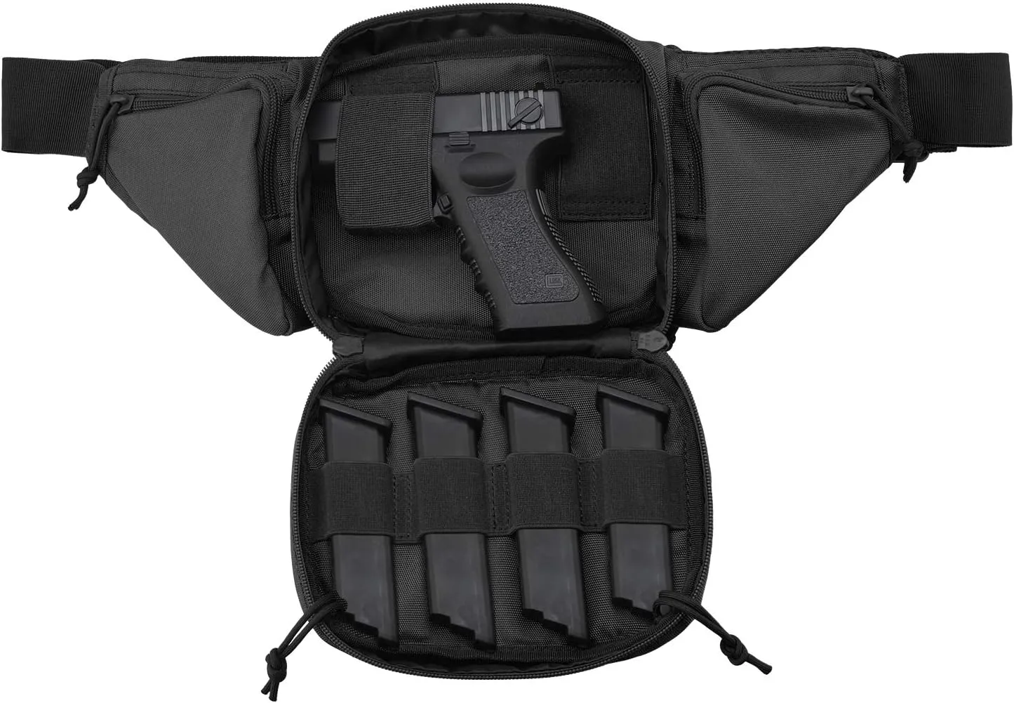 Tactical Pistol Pouch Ultimate Fanny Pack Holster Fits 1911, Glock, H&K, Ruger, S&W M&P Shield, Taurus, Sig Sauer, Springfield, Beretta, Kimber, Walther, and More