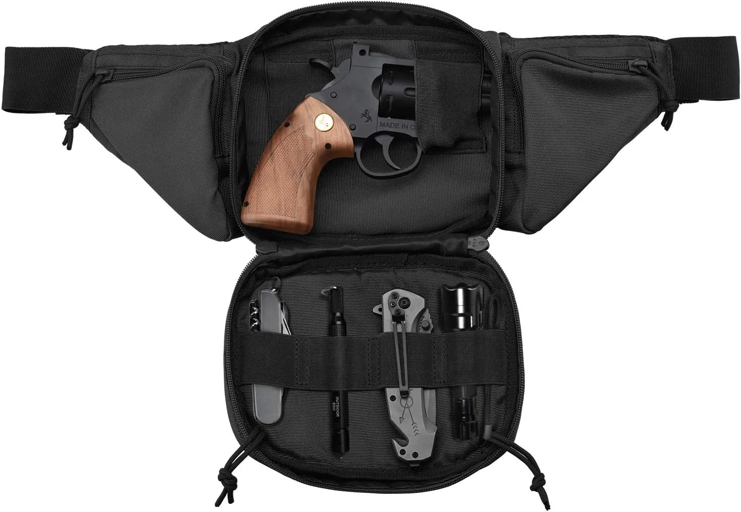 Tactical Pistol Pouch Ultimate Fanny Pack Holster Fits 1911, Glock, H&K, Ruger, S&W M&P Shield, Taurus, Sig Sauer, Springfield, Beretta, Kimber, Walther, and More