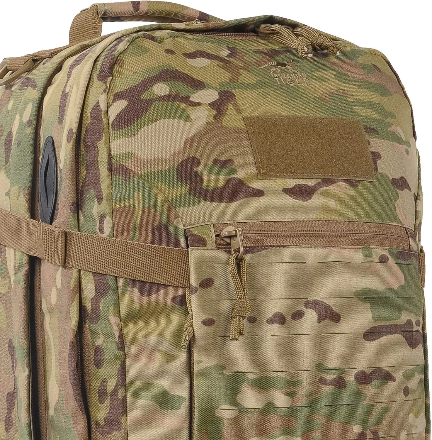 Tasmanian Tiger Mission Pack Mk II, 37L Combat Backpack with Laser Cut MOLLE System, YKK RC Zippers, Multicam