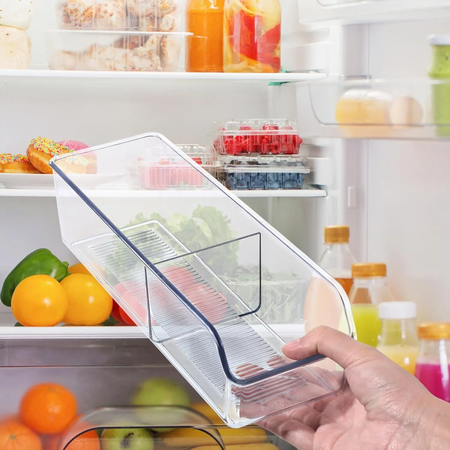Tea Bag Storage Box Packet Organizer Divided Compartments for Kitchen Pantry Easy to Maintain Plastic