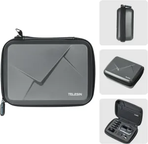 TELESIN Osmo Action 5 Pro Action 4 Action 3 Portable Storage Bag for DJI, Waterproof Hard Shell Travel Storage Case Carrying Case Camera Accessories Kit Compatible with DJI Osmo Action 5 Pro/4/3