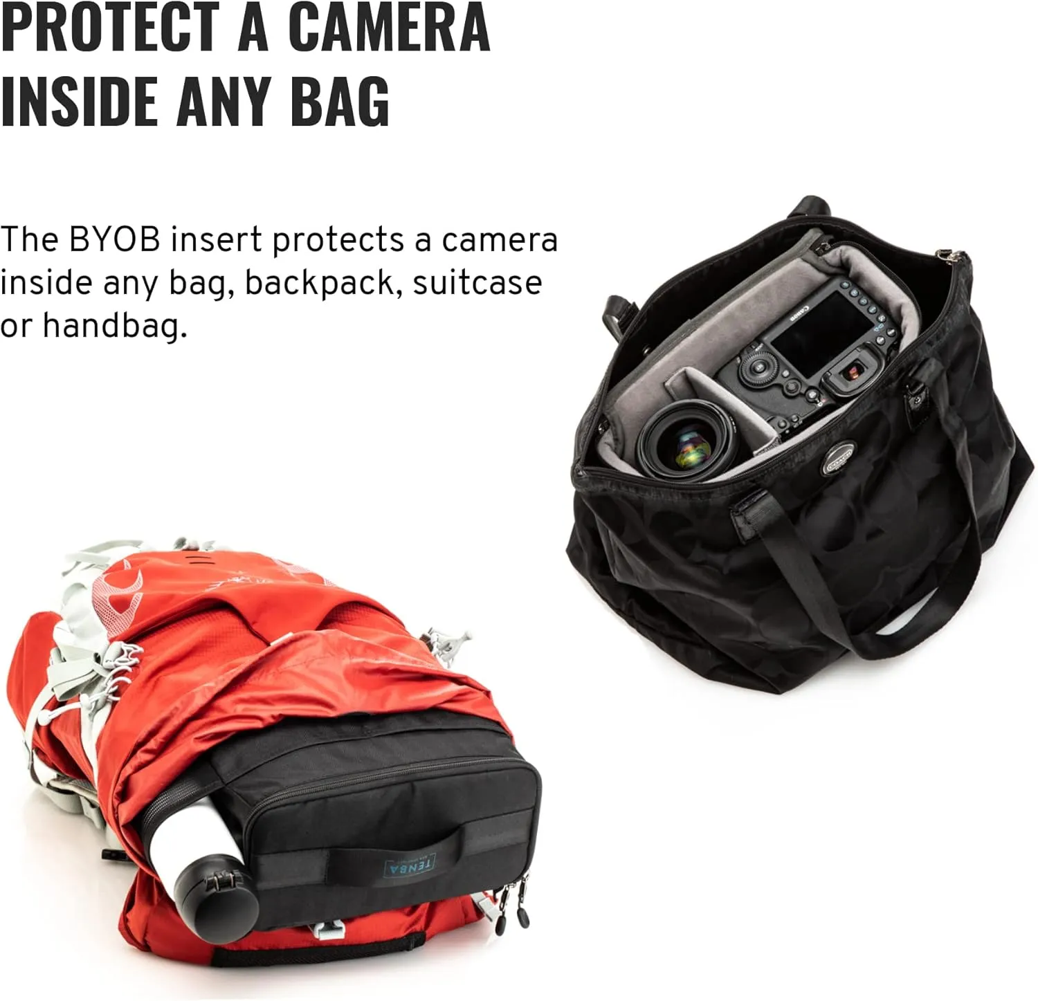 Tenba BYOB Family Camera Case - Black Neoprene Camera Bag - Water Resistant - Protecting and Carrying Cameras