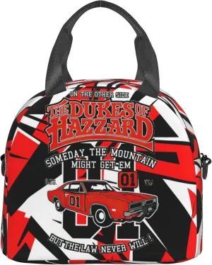The Dukes Musics Of Hazzard Hand Held Cross Body Insulated Lunch Bag Insulated Lunch Bag Lunch Box For Women Men Reusable Leakproof Cooler Bag For Office Travel Picnic, Black