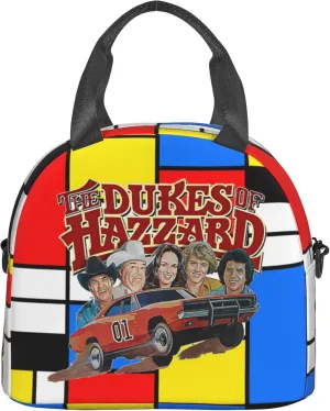 The Dukes Musics Of Hazzard Hand Held Cross Body Insulated Lunch Bag Insulated Lunch Bag Lunch Box For Women Men Reusable Leakproof Cooler Bag For Office Travel Picnic, Black
