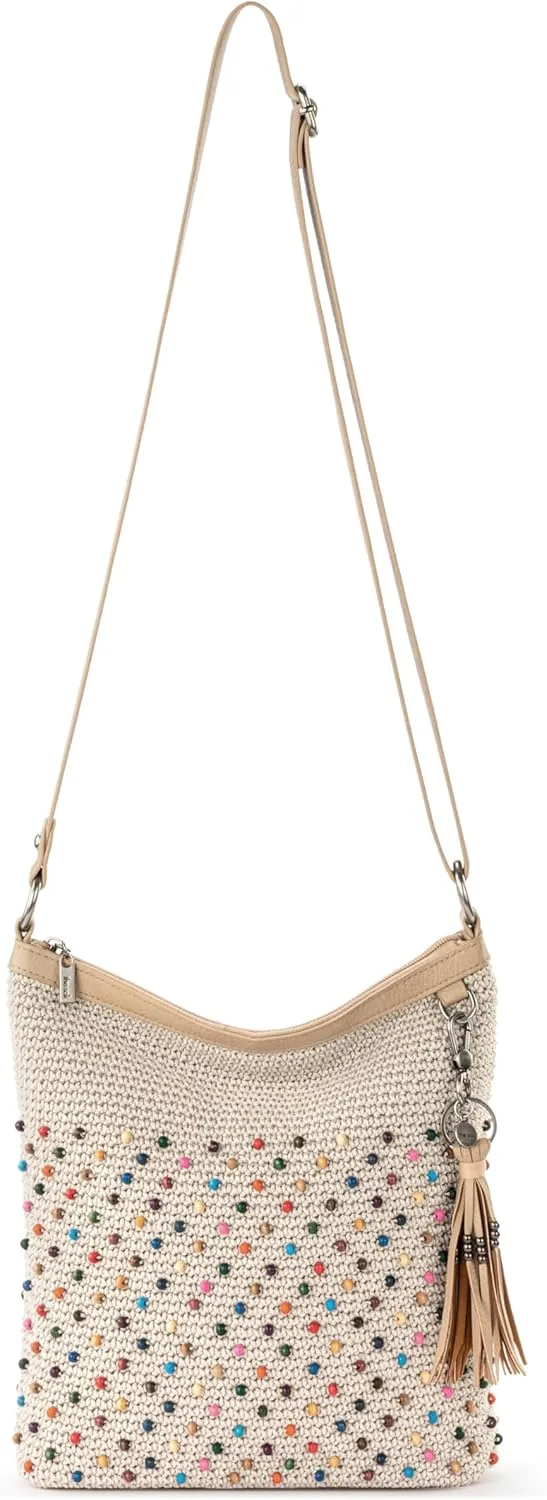The Sak Lucia Crossbody Purse - Hand Crochet Women's Handbag for Everyday & Travel - Cross Body Bag With Zipper Pockets