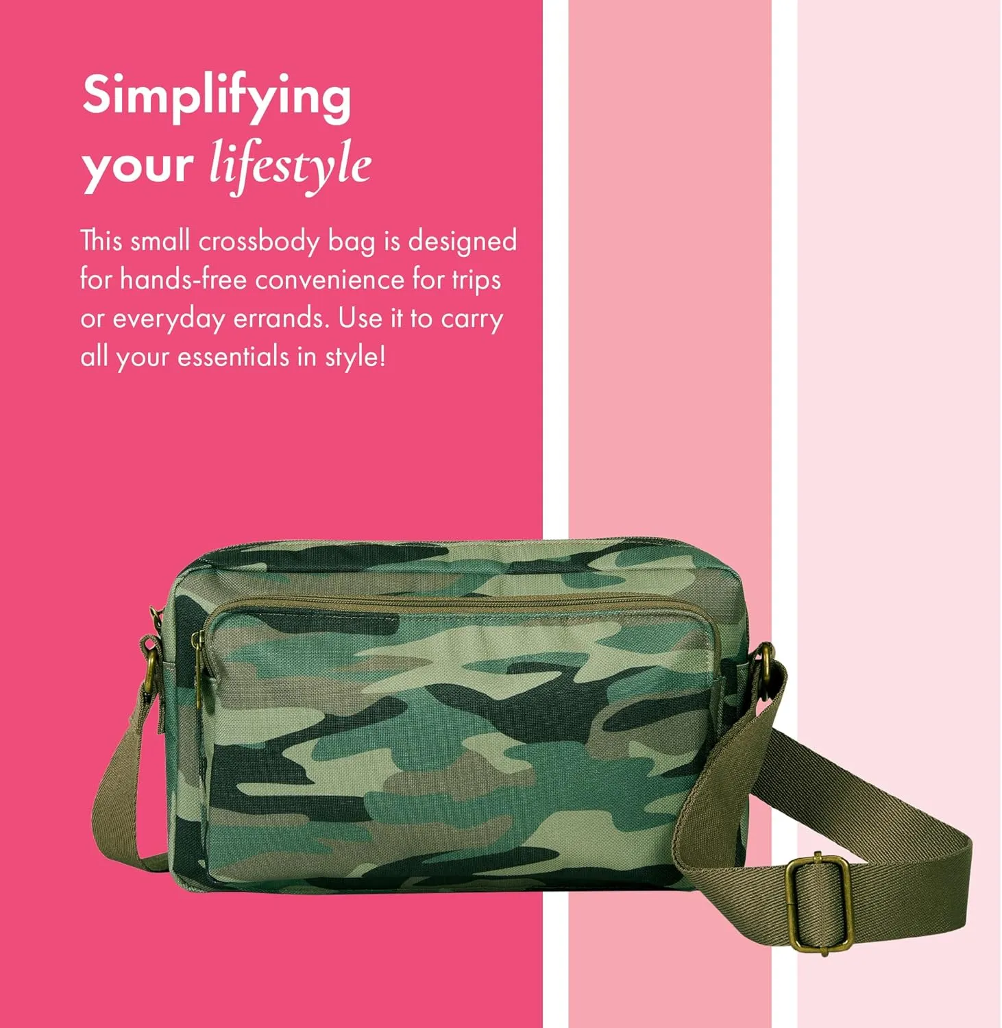 THIRTY-ONE Gifts All Zipped Up Crossbody Purse, Zipper-Top Crossbody Bag for Women