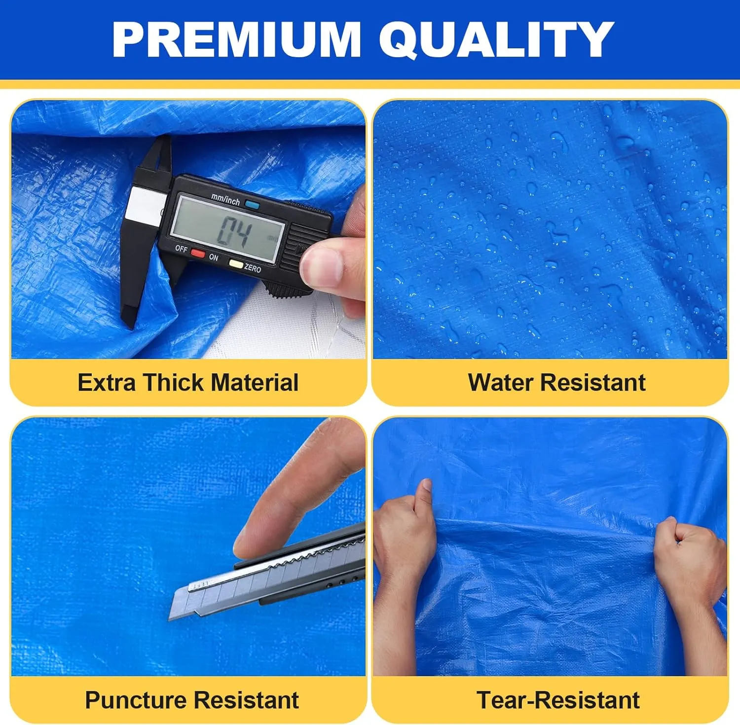 TICONN Mattress Bags for Moving, Heavy Duty Twin XL Mattress Cover Storage Bag with Full-Around Handle and Adjustable Buckles (Blue, Twin XL)