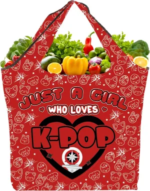 TOBGBE Korean Sk-ds Merch Ski-s Cartoon Character Foldable Reusable Grocery Bags B-ys Group Gifts Korean-Pop Fans Groceries
