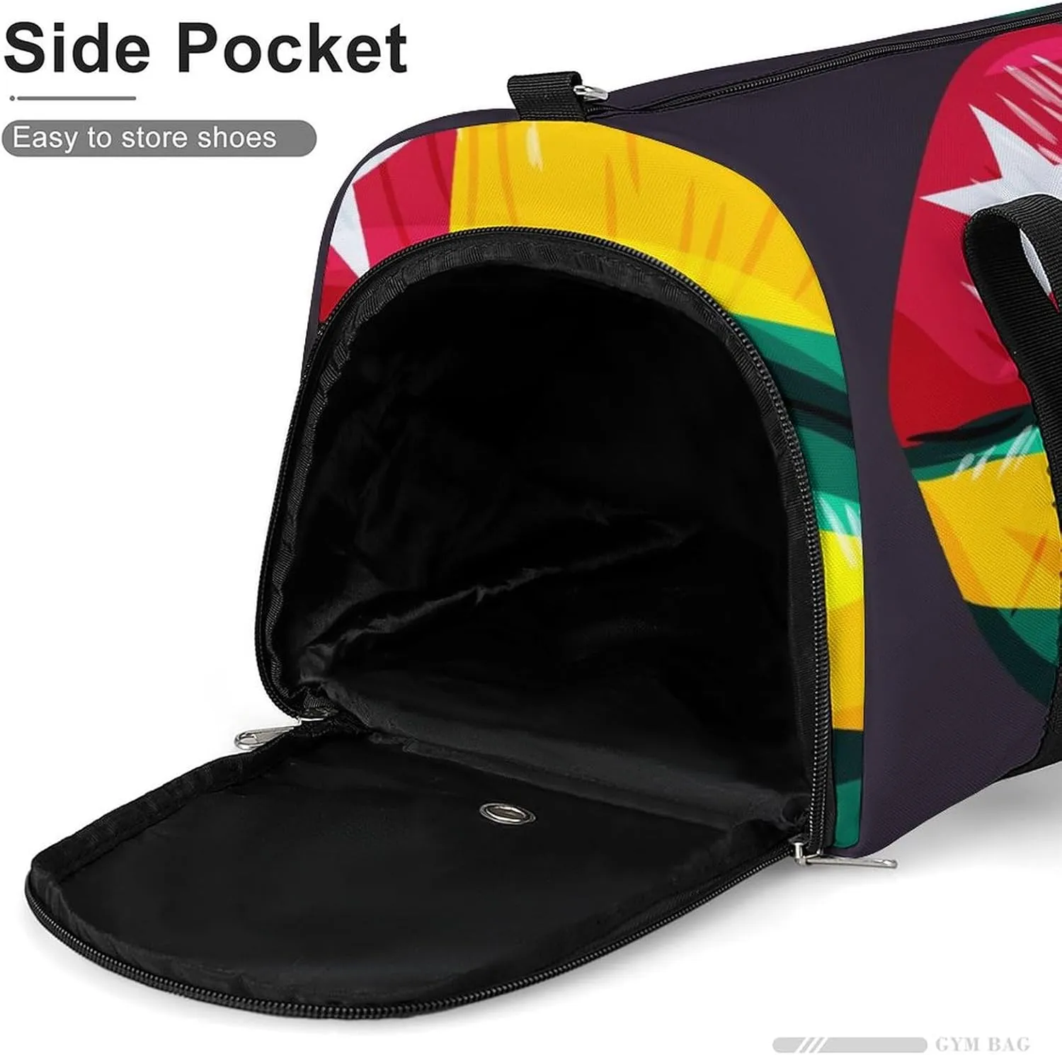 Togo Flag Lips Sports Duffel Bag with Wet Pocket and Shoe Compartment Travel Weekender