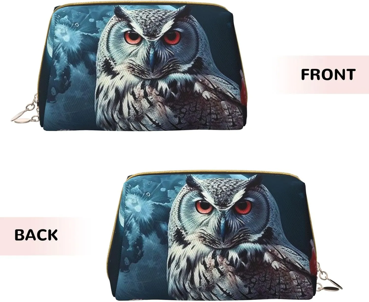 Toiletry Bag for Women Men Dopp Kit Travel Makeup Bag Owl Among Flowers at Night Make Up Organizers Cosmetic Bag