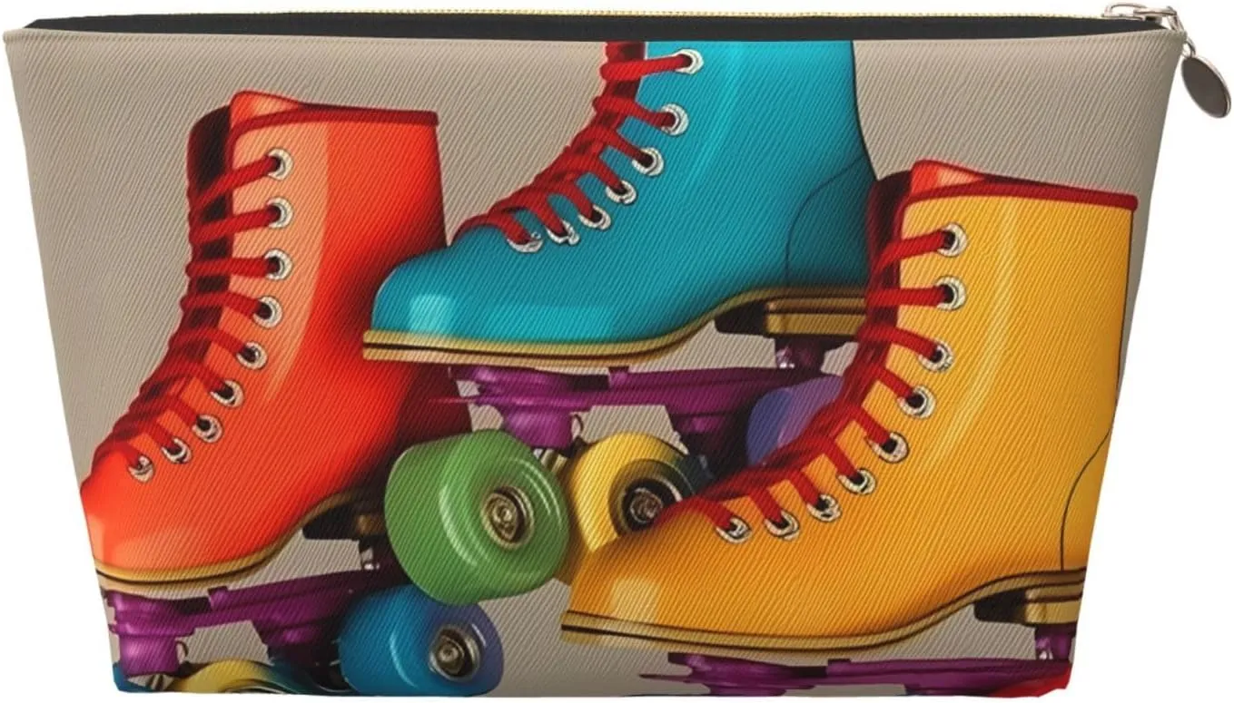 Toiletry Bag for Women Men Dopp Kit Travel Makeup Bag Roller Skates Make Up Organizers Cosmetic Bag