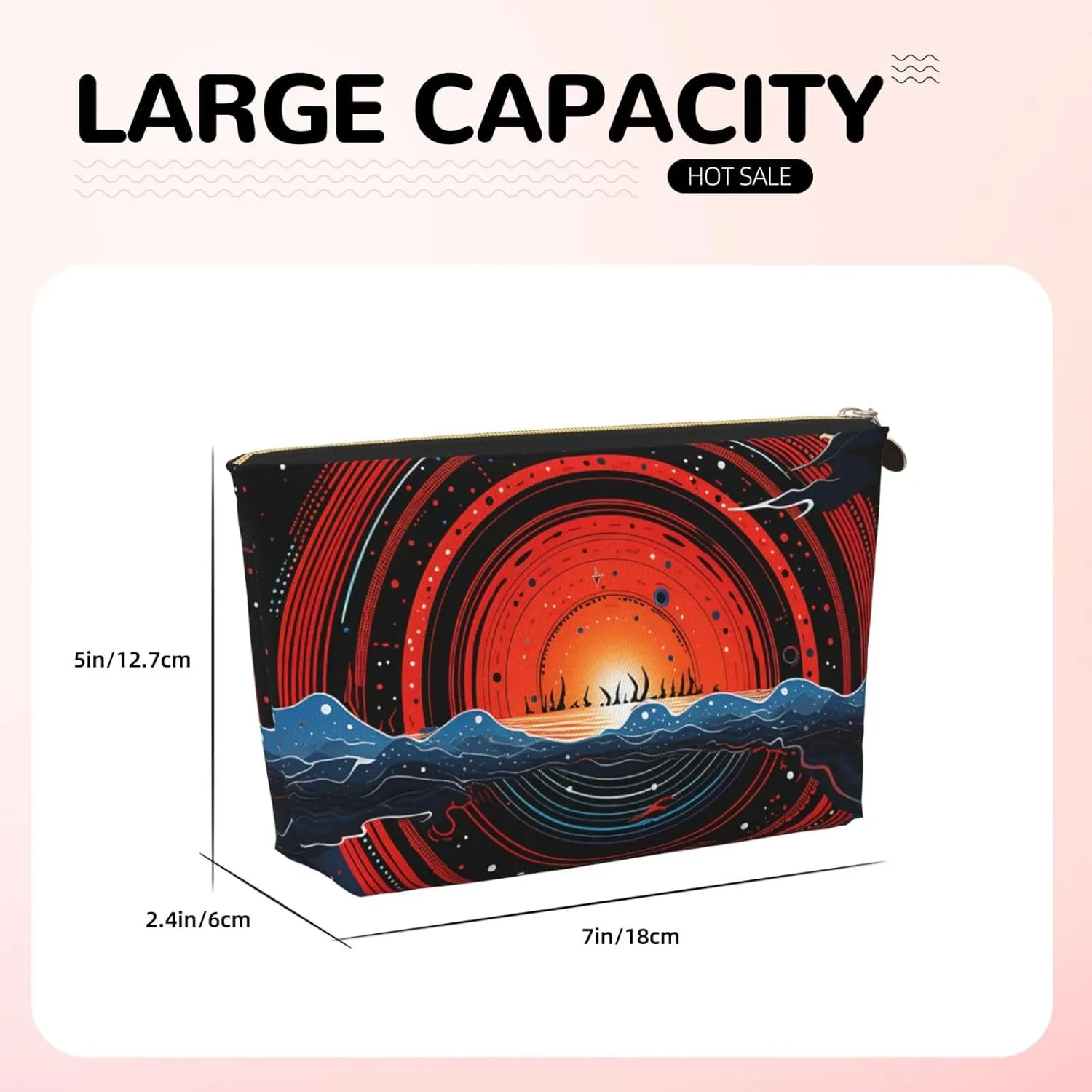 Toiletry Bag for Women Men Dopp Kit Travel Makeup Bag Saturn Oceans Make Up Organizers Cosmetic Bag