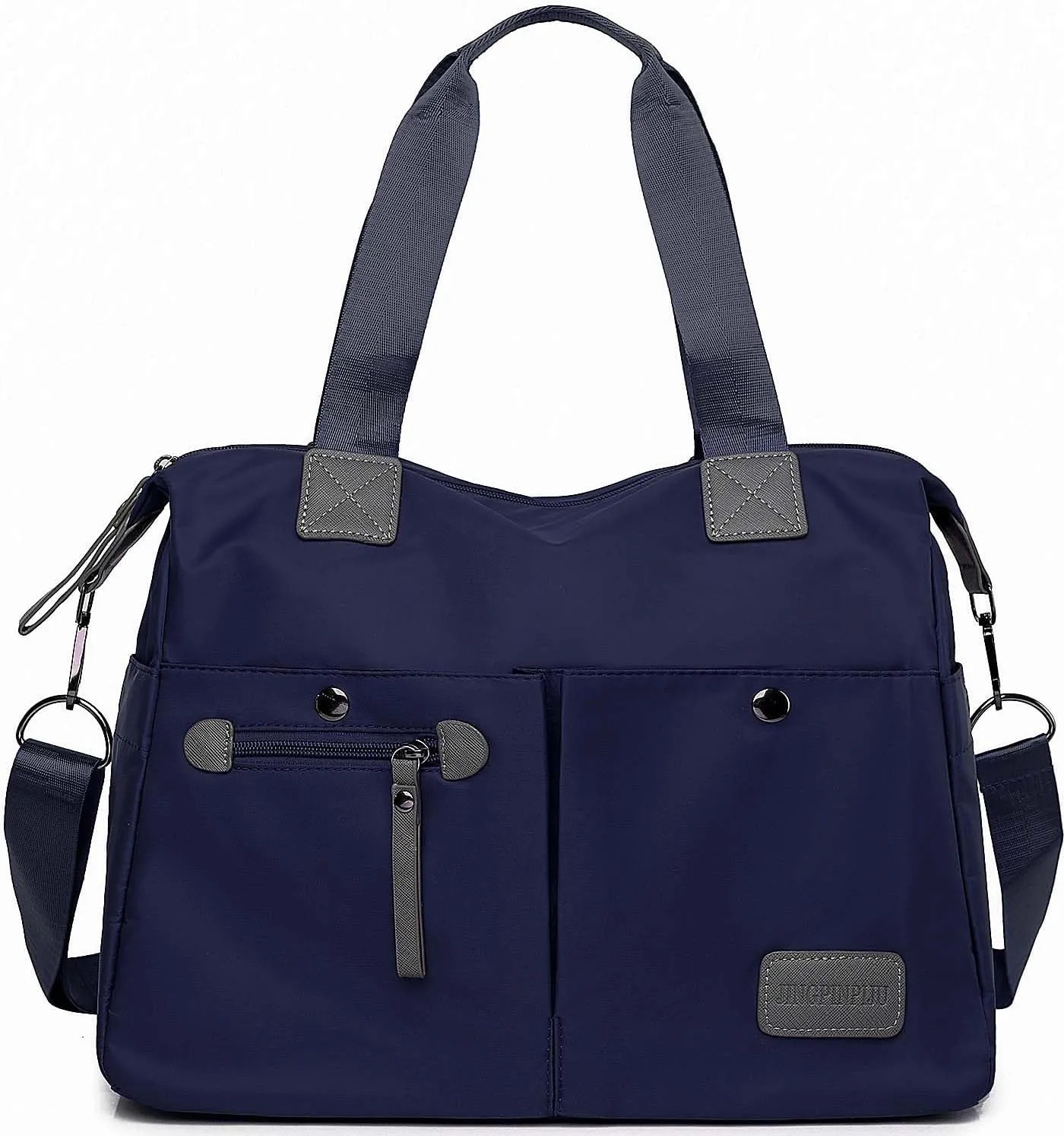 Tote Bag for Women,Multi Pockets Shoulder Handbag,Nurse Bag for Work,Large Cross body Purse,Fashion Nylon Top Handle Satchel