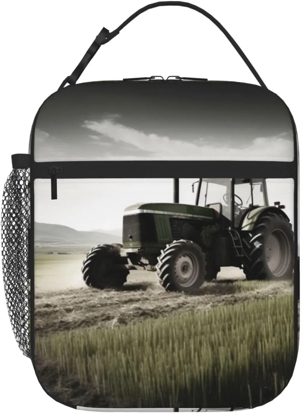 Tractor Agriculture Tranquil Lunch Bag for Women Men Reusable Lunch Box for Office Picnic Insulated Lunch Container Leakproof Lunch Tote Bags Portable Lunch Cooler Bag Travel Lunchbox