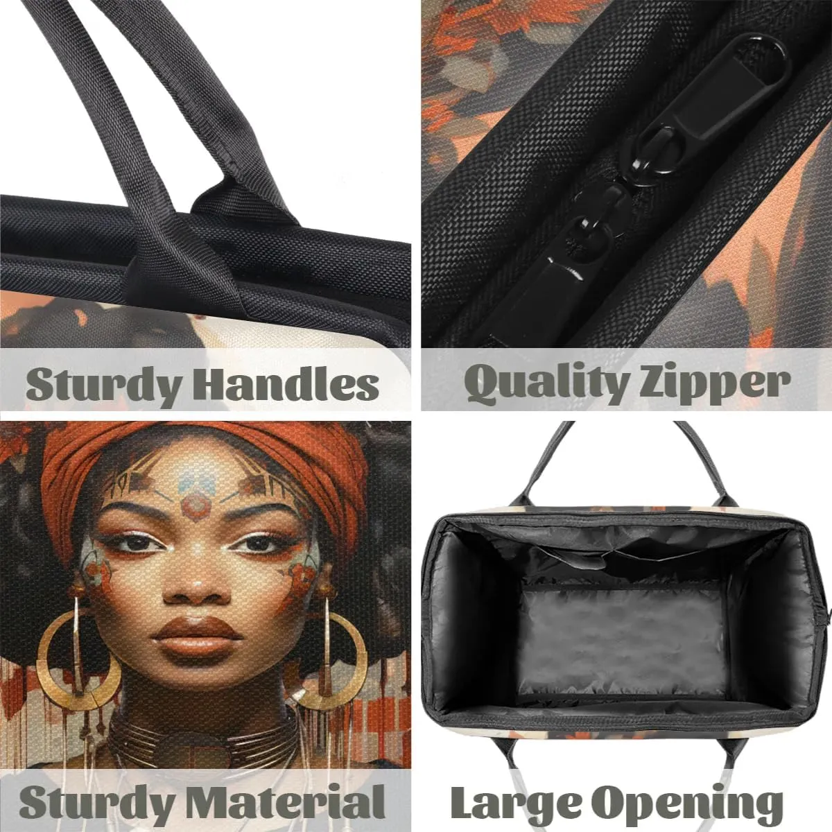 Travel Duffel Bag for Women, African Girl Cool A Weekender Overnight Bag Carry on Beach Swim Bags Dance Bag Airlines Approved Personal Item Travel Bag for Yoga, Sports, Hospital