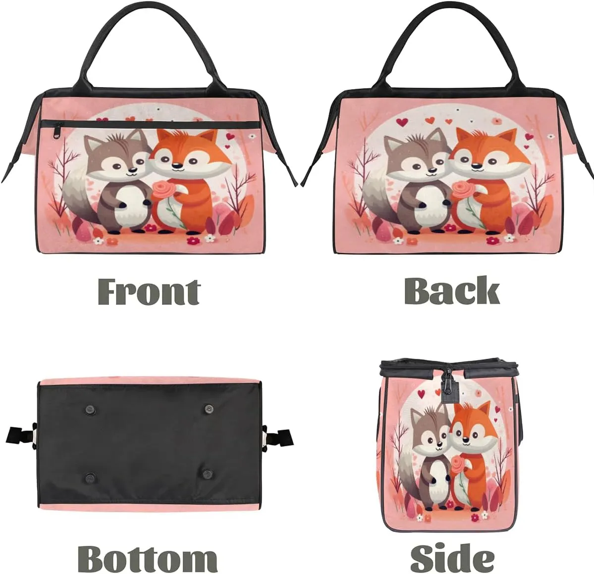 Travel Duffel Bag for Women, Animals Squirrel Weekender Overnight Bag Carry on Beach Swim Bags Dance Bag Airlines Approved Personal Item Travel Bag for Yoga, Sports, Hospital