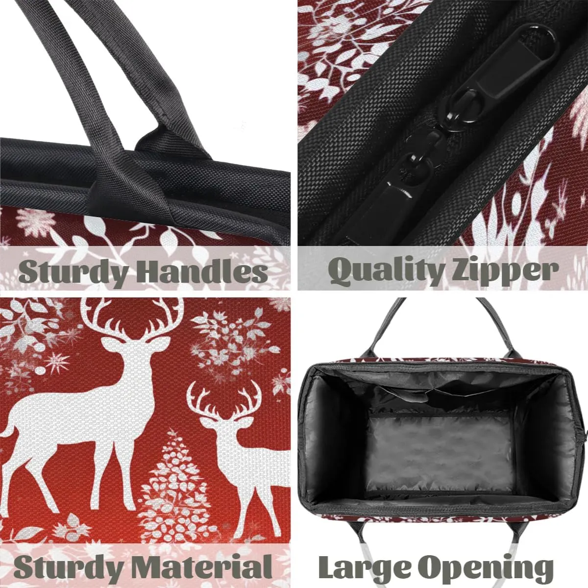 Travel Duffel Bag for Women, Christmas Deer Weekender Overnight Bag Carry on Beach Swim Bags Dance Bag Airlines Approved Personal Item Travel Bag for Yoga, Sports, Hospital