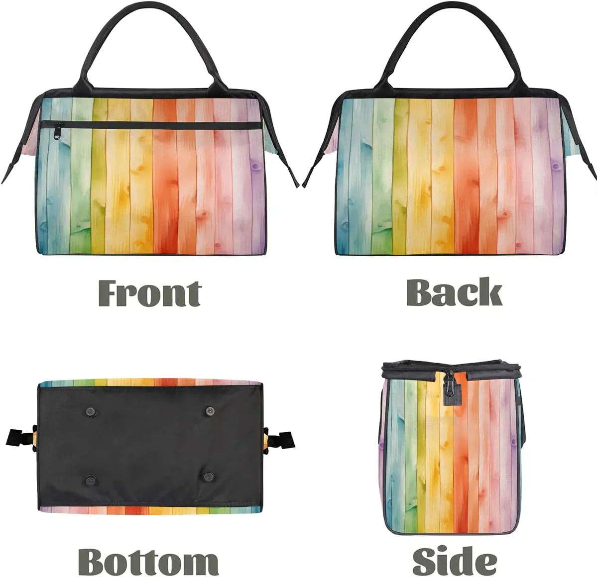 Travel Duffel Bag for Women, Colorful Wood Weekender Overnight Bag Carry on Beach Swim Bags Dance Bag Airlines Approved Personal Item Travel Bag for Yoga, Sports, Hospital