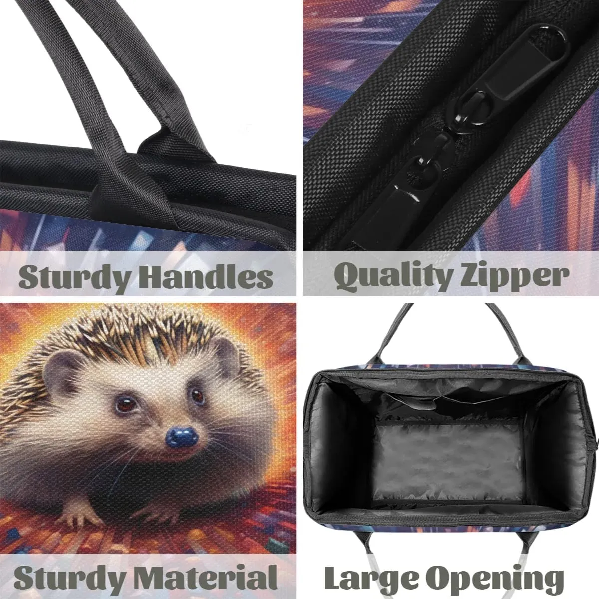 Travel Duffel Bag for Women, Cute Animal Hedgehog Weekender Overnight Bag Carry on Beach Swim Bags Dance Bag Airlines Approved Personal Item Travel Bag for Yoga, Sports, Hospital