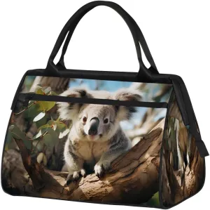 Travel Duffel Bag for Women, Cute Koala Weekender Overnight Bag Carry on Beach Swim Bags Dance Bag Airlines Approved Personal Item Travel Bag for Yoga, Sports, Hospital