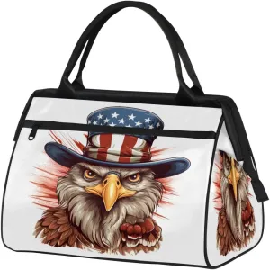 Travel Duffel Bag for Women, Eagle Portrait Weekender Overnight Bag Carry on Beach Swim Bags Dance Bag Airlines Approved Personal Item Travel Bag for Yoga, Sports, Hospital