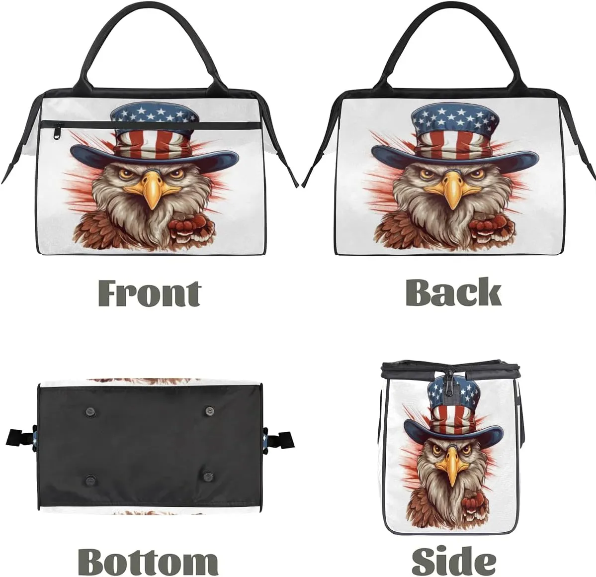 Travel Duffel Bag for Women, Eagle Portrait Weekender Overnight Bag Carry on Beach Swim Bags Dance Bag Airlines Approved Personal Item Travel Bag for Yoga, Sports, Hospital