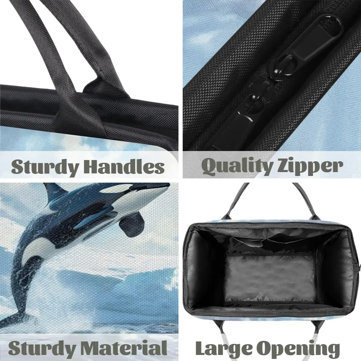 Travel Duffel Bag for Women, Leaping Whale Weekender Overnight Bag Carry on Beach Swim Bags Dance Bag Airlines Approved Personal Item Travel Bag for Yoga, Sports, Hospital