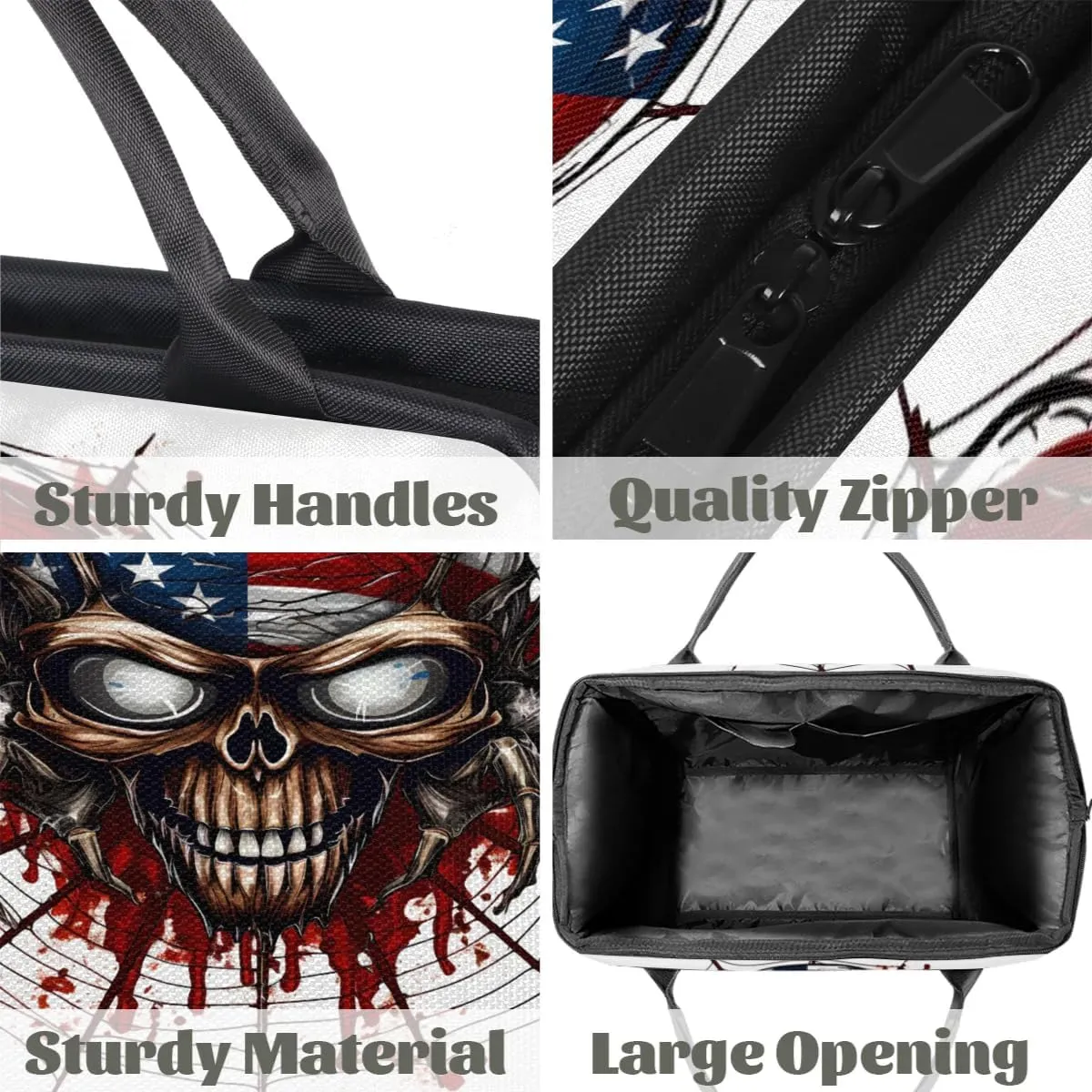 Travel Duffel Bag for Women, Spider Skull Weekender Overnight Bag Carry on Beach Swim Bags Dance Bag Airlines Approved Personal Item Travel Bag for Yoga, Sports, Hospital