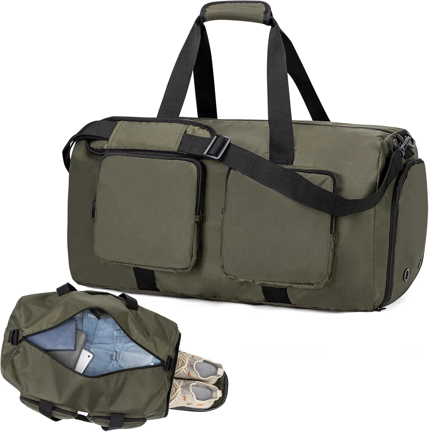 Travel Duffel Bags 40L,Gym Bag, Travel Bag, Duffle Bag for Men, Foldable Overnight Weekender Bags for Women & Men with Adjustable Shoulder Strap