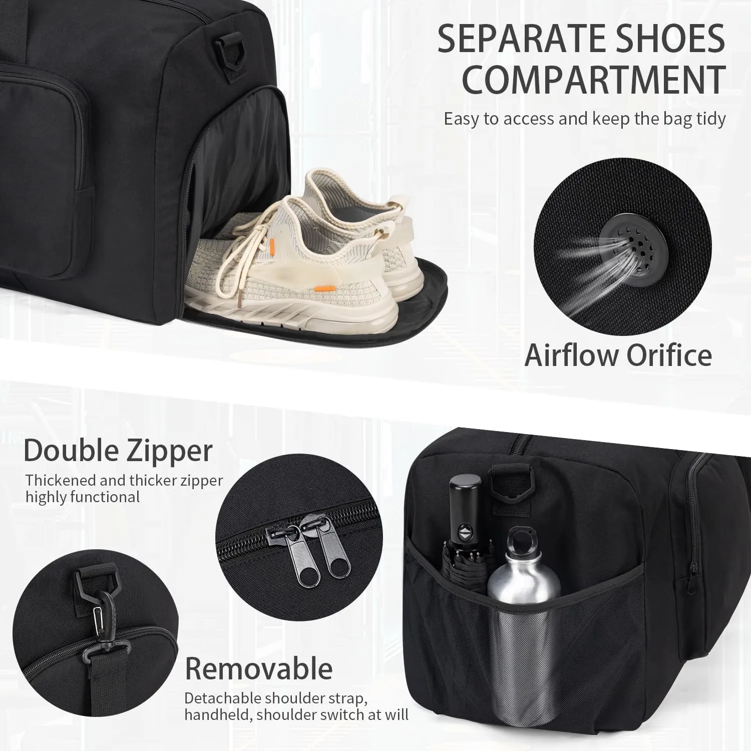 Travel Duffel Bags 65L,Gym Bag, Travel Bag, Duffle Bag for Men, Foldable Overnight Weekender Bags for Women & Men with Adjustable Shoulder Strap