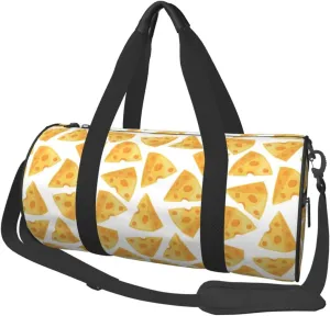 Travel Duffle Bag, Cute Cheese Sports Gym Bag for Women Men, Carry On Bag Weekender Overnight Duffel Bag, Personal Item Travel Bag