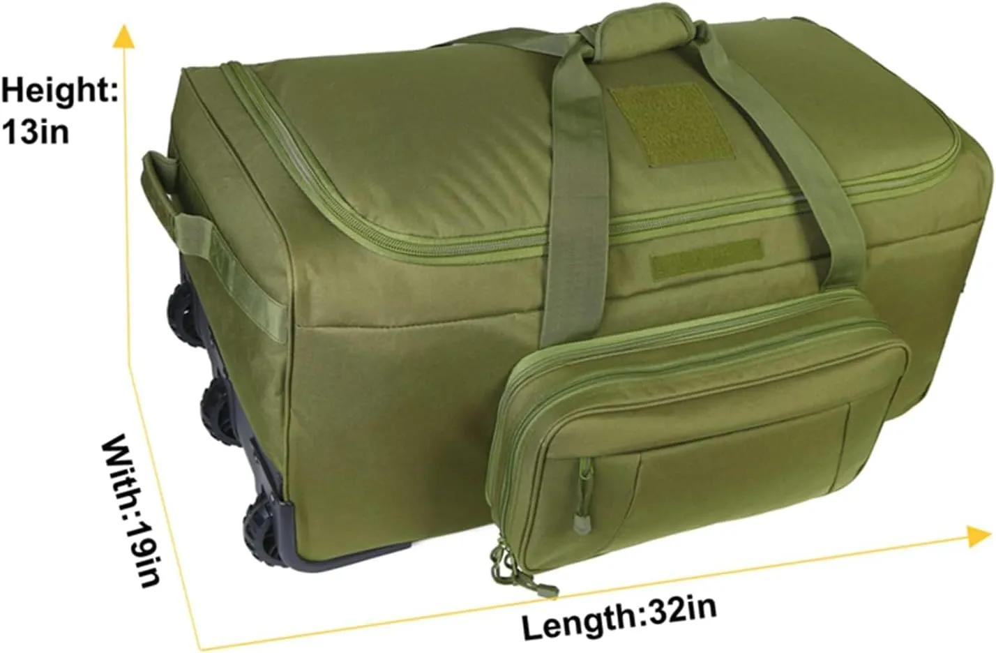 Travel Duffle Bag With Wheels Extra Large Rolling Duffel Bags for Tactical Military Deployment Camping