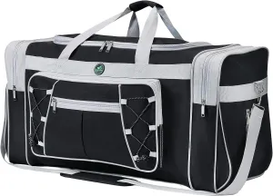Travel Duffle Bags for Men Weekender Over Night Carry On Bag Lightweight Extra Large Oxford Duffel Gym Sturdy Luggage Water-Proof for Men & Women 26" (Blue Gold)
