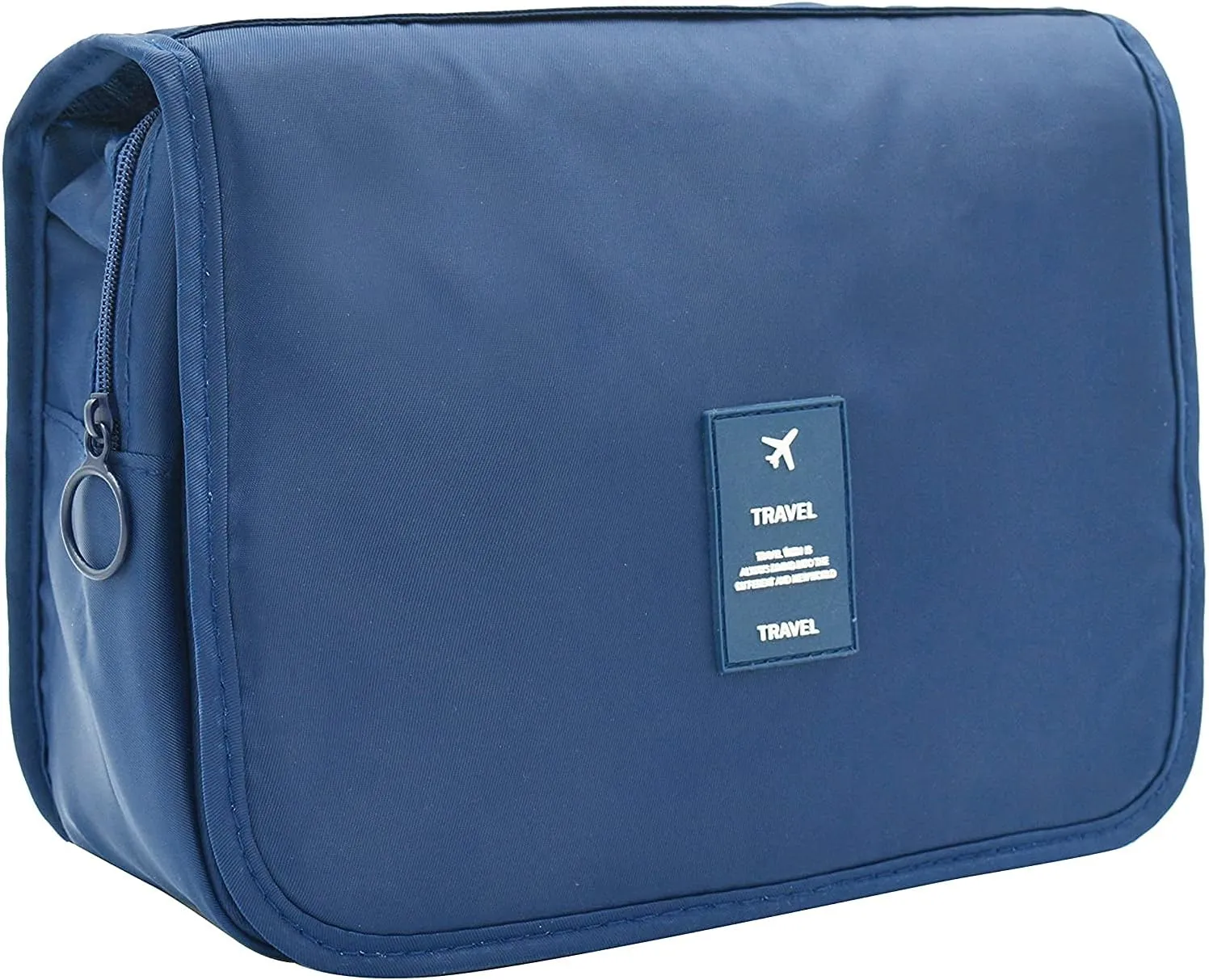 Trawila Travel Hanging Toiletry Bag Cosmetic Bag Makeup Organizers for Men & Women with Sturdy Hook (Dark blue)