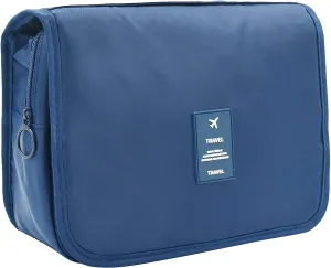 Trawila Travel Hanging Toiletry Bag Cosmetic Bag Makeup Organizers for Men & Women with Sturdy Hook (Dark blue)