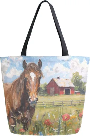 Trendy Cute Printed Pattern Extra Large Shoulder Tote Bag for Beach Travel Weekender Gym Grocery Shopping